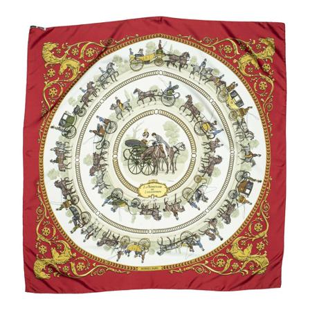 Hermès Vintage, Pre-owned Scarf Rood, Dames, Maat:ONE Size