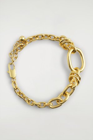 COS Women's Mismatched Chain Bracelet in Bronze