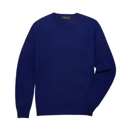 Brooks Brothers Lambswool Crew-Neck Sweater Blå, Herre