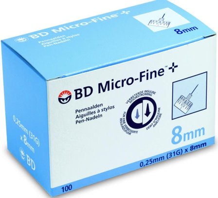 BD Micro-Fine+ 8mm pennekanyler 31G 100 stk
