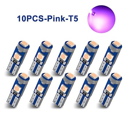 10x Signallampor, T5 LED-lampa, Canbus 3030smd, W3w W1.2 W, Bilens Inre Ljus, Roterande Panelindikator-10st-vit-t5