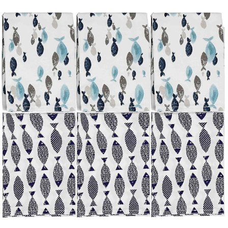 6 stk. Servietter i Bomull, Kjøkkenhåndklær, Absorberende Skureklut, Gjenbrukbar Rengjøringssett Håndklær C