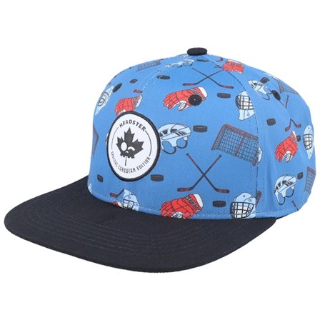 Headster - Kids Hockey Night Set Sail Blue/Black Snapback Snapback Blue Cap - @ Hatstore