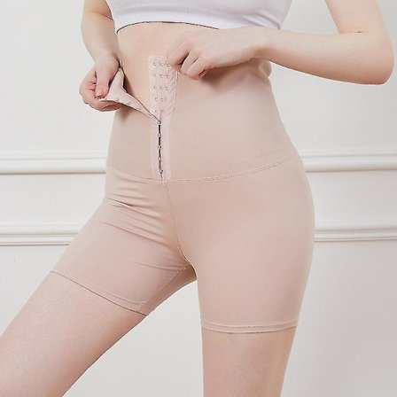 Kvinnor High Waist Body Shapewear Trosor Midja Cincher Slimming Underkläder High Waist Shorts Fajas Trosor Shapers Sport Fitness,3 Points Beige