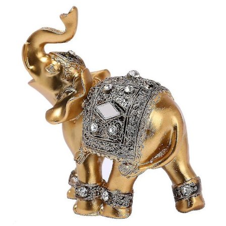 Kultainen norsupatsas patsas koriste veistos taiteilija 14*15cm