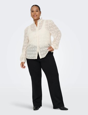 ONLY Carmakoma Carchloey L/S Shirt Wvn - Cream - 52