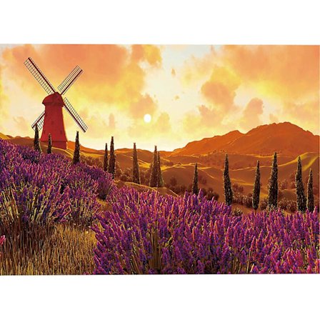 Lavendelåker Puslespill For Voksne 1000 Brikker, Voksne Barn Intellektuell Pedagogisk Leke DIY Samleobjekter Moderne Hjemmedekorasjon