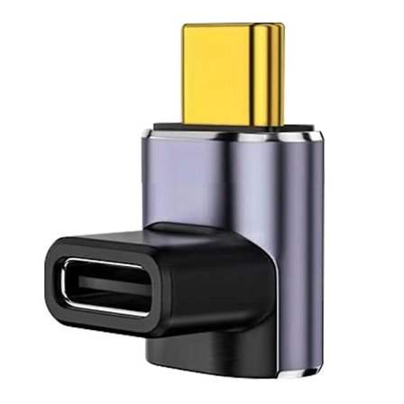 100W USB4.0 40Gbps 90 Graders USB Typ C Hane till USB-C Hona Adapter Förlängning