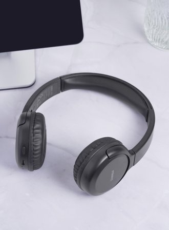 STREETZ BT210 Bluetooth headphones, mic, foldable, black