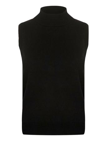 Crvillea Knit Vest Black Cream