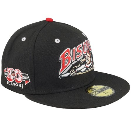 New Era - Buffalo Bisons 59FIFTY Black/Grey Fitted Fitted Black Cap - MiLB @ Hatstore