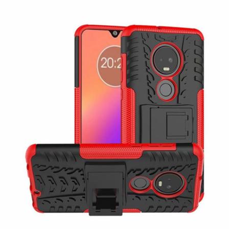 Stöttåligt Skal Med Ställ Motorola Moto G7 (xt1962) Röd