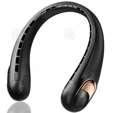 Trådlös Halsfläkt 5W 4000mAh 5600RPM 3 Hastighetsjustering med Digital Display Halsfläkt