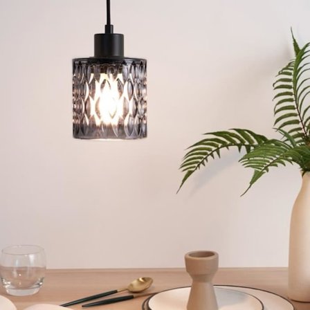 Pendel Pauleen Gleaming Magic E27 - rökt glas - 25W/230V