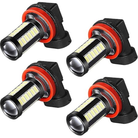 4 kpl H8 H11 Led-sumuvalot 6000k Led-polttimot sumuun 1400 Lumen 12-24v 5730 Led, Cont Current, Plug And Play, Non{DB}