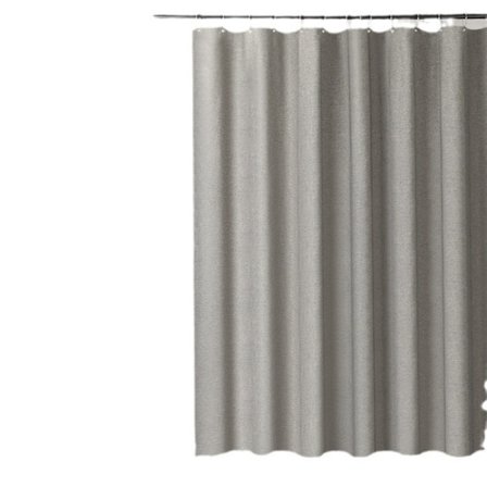 Duschdraperi i linne med krokar