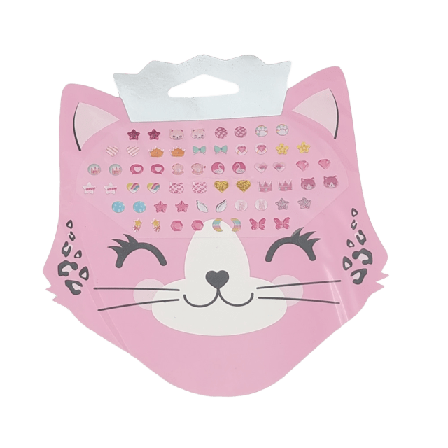 Complement Kids Örhängen Med Klister - Leopard Smycken Unisex Rosa