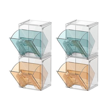 Tepose Organizer Kapsel Sorteringsboks Forseglede Opbevaringsglas Med Låg Te Kaffe Sukkerbeholder Skrivebord