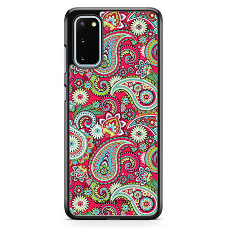 Bjornberry Skal Samsung Galaxy S20 FE - Röd Paisley