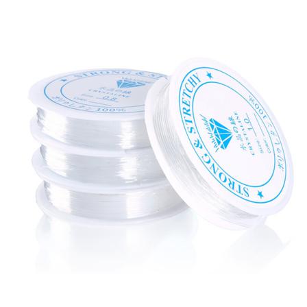 2-pack Transparent Elastisk Tråd För Smyckestillverkning 1mm