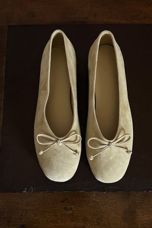 NA-KD Suede Ballerina - Lave sko - Beige - EU 40