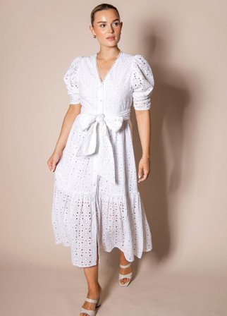 MISSMAYA - Sylvie Dress Whisper White - L