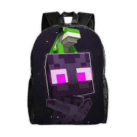 Ryggsekk 761HE Minecraft Skolesekk Tegneserie Ryggsekk Mote Gutteveske Student Skolesekk Reise Ryggsekk761BE[HK]