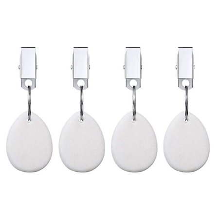 4 st bordsduksvikter utomhus bordsduk vikter tårform hängande stenar med metallklämmor marmor bordsöverdragsvikter