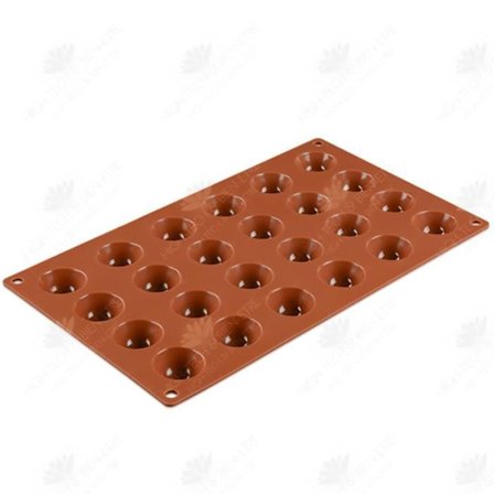 HTBE Suklaapallomuotti 24 sama puolikaaren muotoinen ontto puolikaaren muotoinen silikonimuotti hyytelö- ja vanukkasovelluksiin