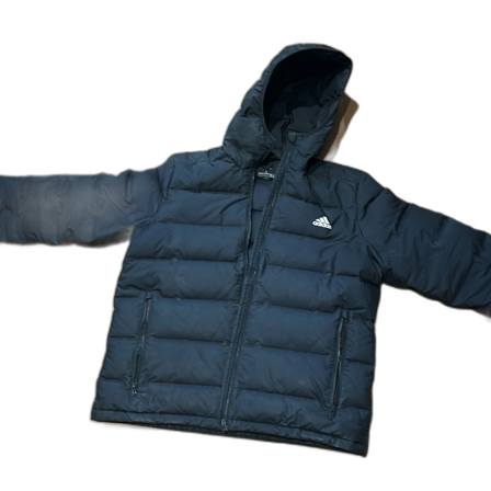 Svart dunjacka med huva från Adidas