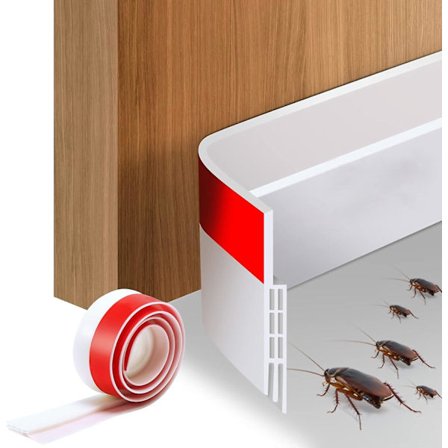 (100cm X 4.5cm, Valkoinen) Kumitiiviste oveen, Liimattava ovitiiviste, Tiivistenauha, Oven alatiiviste, Alatiiviste eristys äänieristys pölytiivis, 