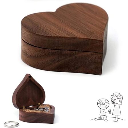 Ringboks, vielsesringboks, træboks til vielsesringe, ringboks, boks til træforlovelsesringe, forlovelsesringboks, til frieri, forlovelse, valentinsdag