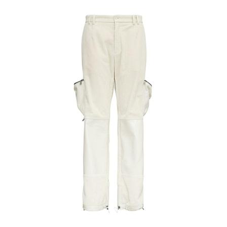 Dolce & Gabbana Ribbed Cotton Worker Bukser with Pockets Hvid, Herre Chinos