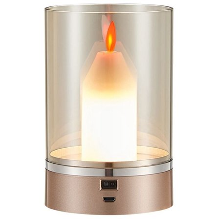 Smart Stearinlys Bevegelsessensor Hånd Sveip LED Nattlampe USB Lading Skrivebordslampe for Senge Dekor Auto På/Av Lampe-XF27-