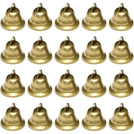 Små klokker, 20 stk. vintage lille klokke til bryllupsfestdekorationer, juleklokke til juletræer, metal jingle bells