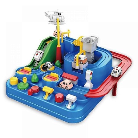 Barnas racerbane bil eventyr leketøy for småbarn - Bil rednings eventyr leketøy gaver for gutter 3 år, bil leketøy for småbarn - Klassisk farge