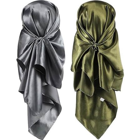 35 tums silkescarf 2 satinscarfar kvinnor