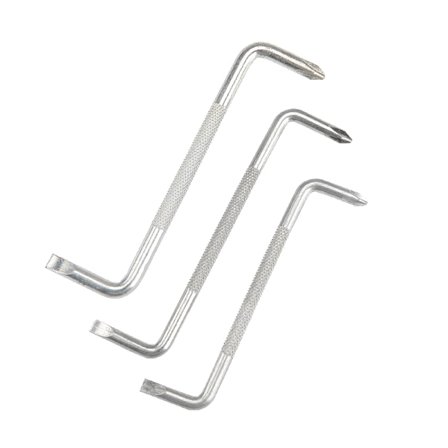 Kulma-avainsarja - litteä/ristipää - 3 kpl