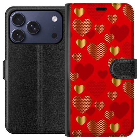 Kompatibelt Lommeboketui til Apple Apple iPhone 17 Pro GoldenHearts