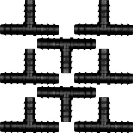 TS-Rörkopplingar för 16 mm Bevattningssystem T-koppling (8 st)