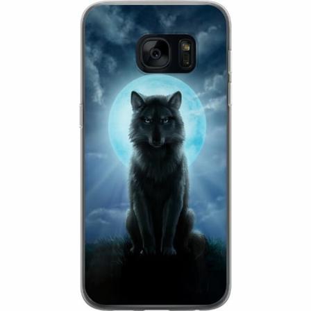 Samsung Galaxy S7 Genomskinligt Skal Wolf In The Dark