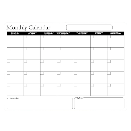 Omskrivbar magnetisk whiteboard kjøleskapskalender oppslagstavle månedsplanlegger