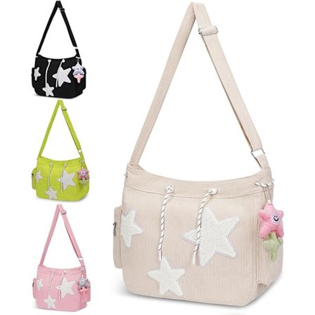 1 KPL S p Olkalaukku, Esteettinen Crossbody-laukku, T hti Grunge-laukku Olkalaukku Beige