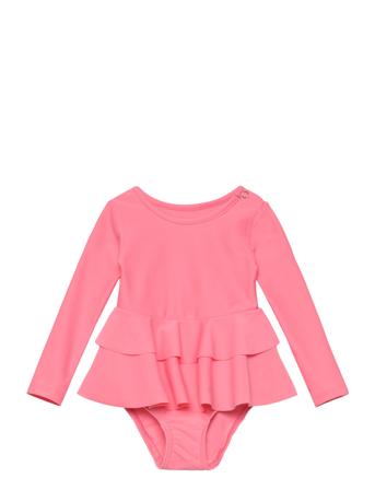 Uv Basic Swimsuit Dress Gugguu Pink