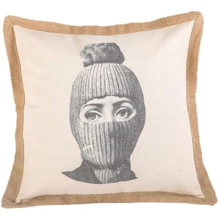 Vintage maskert kvinne dekorativ putetrekk putevar Farmhouse rustikk bomullslin putetrekk for sofa seng 18"x18"" XMNLS"