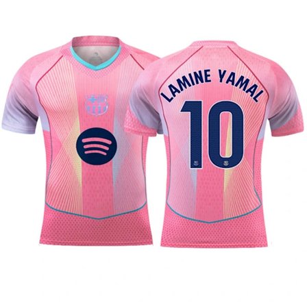 FC Barcelona Pink Erikoispainos Lamine Yamal No.10 Jalkapallopaita NO.10 S