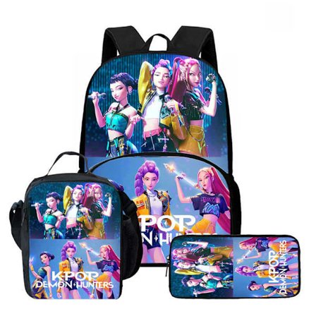 K-Pop Demon Hunter Rygsæk Skuldertaske Madkasse Penalhus Skolerygsæk{FYL}3PCWKH0011