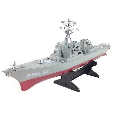 Guidet missil destroyer skip modell statiske leker med display stativ krigsskip modell DIY pedagogisk leketøy