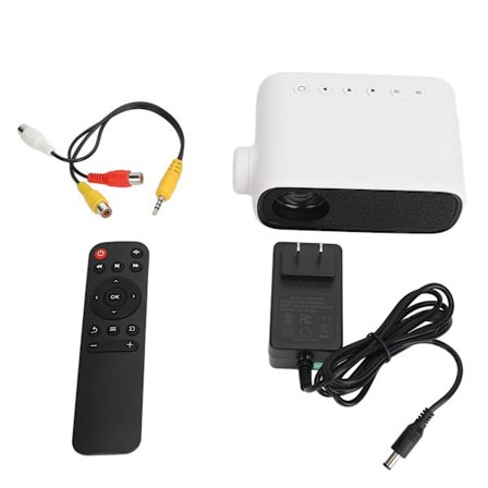 Mini projektor 1080P 50 til 150in projektion LED lys fjernbetjening hjemmeprojektor til familie kontor 100‐240V