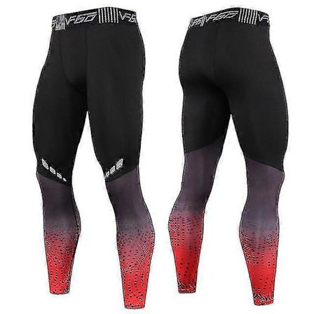 redSMen's Träningsbyxor Kompression Snabbtorkande Fitness Sport Leggings Herr Sportkläder Träning Basket Tights Gym Löparbyxor